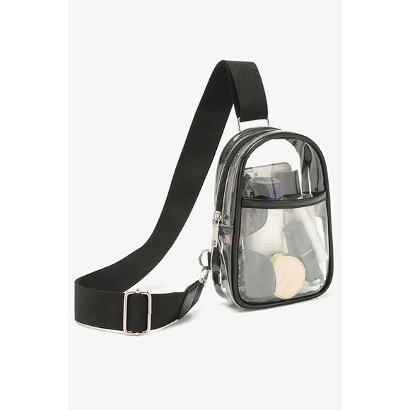 Zenana STADIUM APPROVED CLEAR CROSSBODY SLING BAG Bundle - Picture 3 of 7
